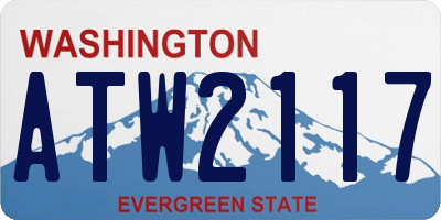 WA license plate ATW2117