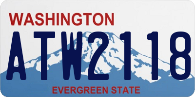 WA license plate ATW2118