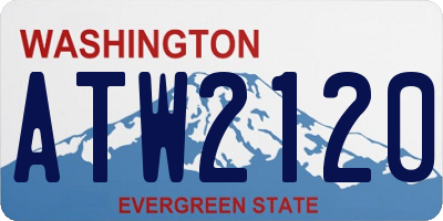 WA license plate ATW2120