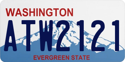 WA license plate ATW2121