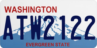 WA license plate ATW2122