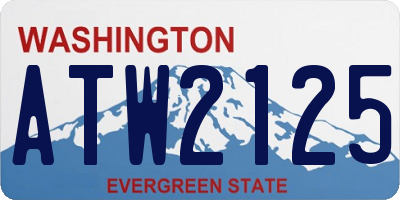 WA license plate ATW2125