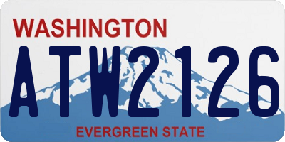 WA license plate ATW2126