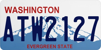 WA license plate ATW2127