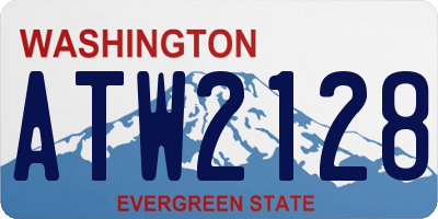 WA license plate ATW2128
