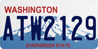 WA license plate ATW2129