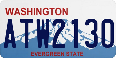 WA license plate ATW2130