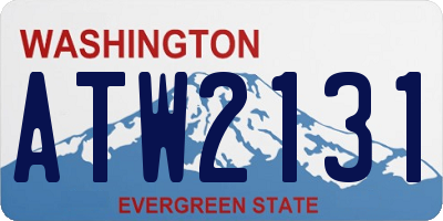 WA license plate ATW2131