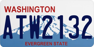 WA license plate ATW2132