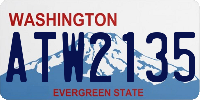 WA license plate ATW2135