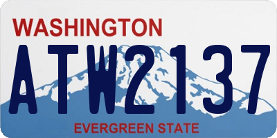 WA license plate ATW2137