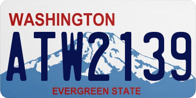 WA license plate ATW2139