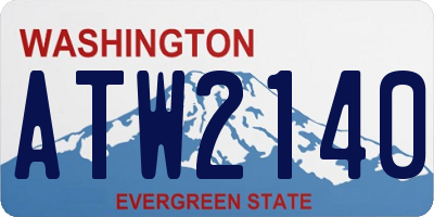 WA license plate ATW2140
