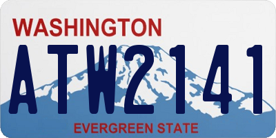 WA license plate ATW2141