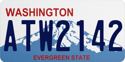 WA license plate ATW2142