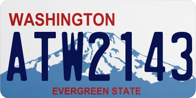 WA license plate ATW2143