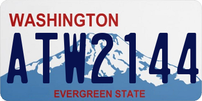 WA license plate ATW2144