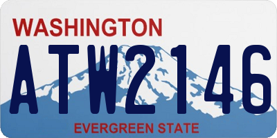 WA license plate ATW2146