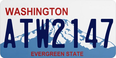 WA license plate ATW2147