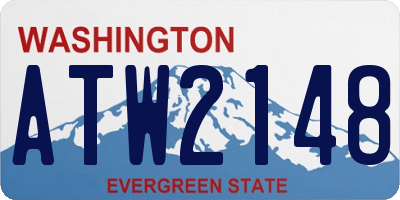 WA license plate ATW2148