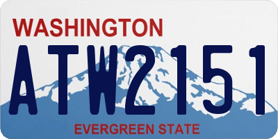 WA license plate ATW2151