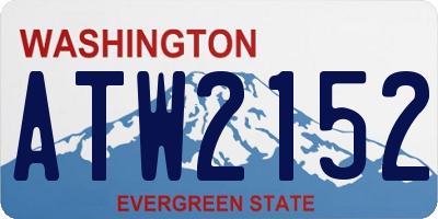 WA license plate ATW2152