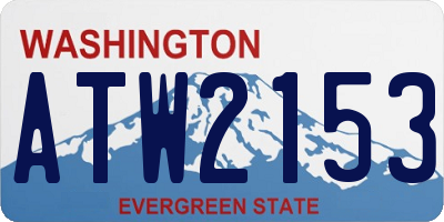 WA license plate ATW2153