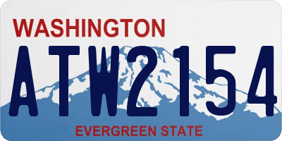 WA license plate ATW2154