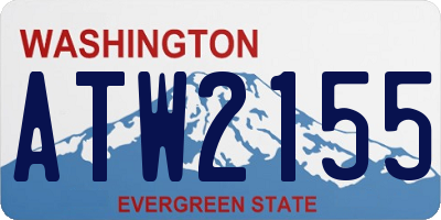 WA license plate ATW2155