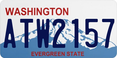 WA license plate ATW2157