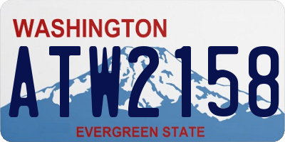 WA license plate ATW2158