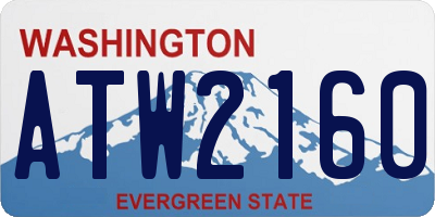 WA license plate ATW2160