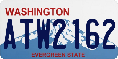 WA license plate ATW2162