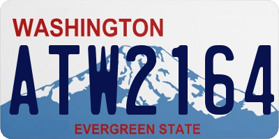 WA license plate ATW2164