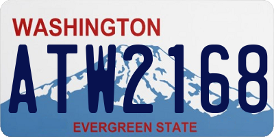 WA license plate ATW2168