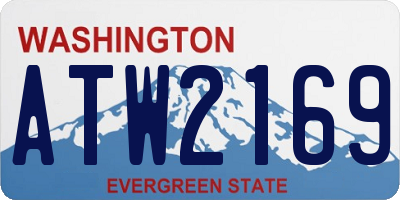 WA license plate ATW2169