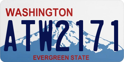 WA license plate ATW2171