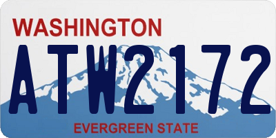 WA license plate ATW2172
