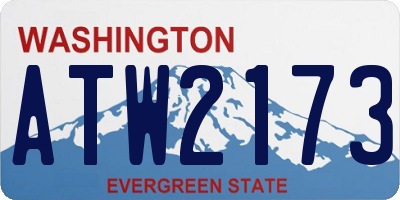 WA license plate ATW2173
