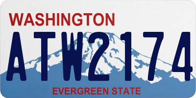 WA license plate ATW2174