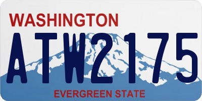 WA license plate ATW2175