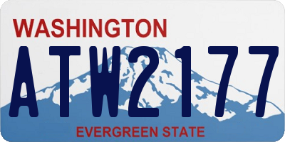 WA license plate ATW2177