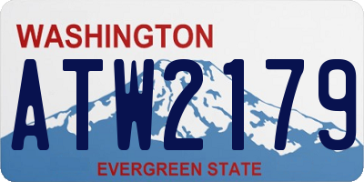 WA license plate ATW2179