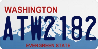 WA license plate ATW2182