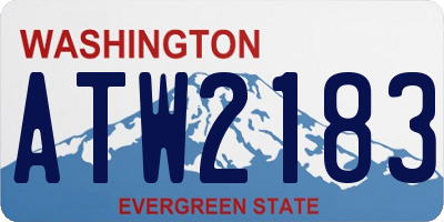 WA license plate ATW2183