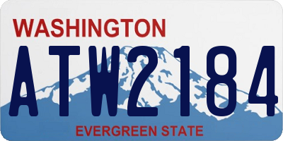 WA license plate ATW2184