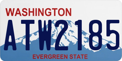 WA license plate ATW2185