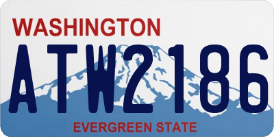 WA license plate ATW2186