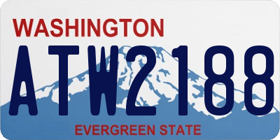 WA license plate ATW2188