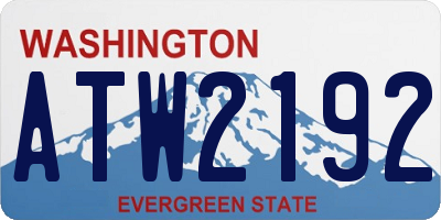 WA license plate ATW2192
